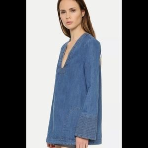 FREE PEOPLE Dreaming of Denim TUNIC DRESS Legging